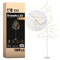 DRZEWKO ŚWIECĄCE LED DEKORACJE ŚWIĄTECZNE WIŚNIA STROIK NA BOŻE NARODZENIE