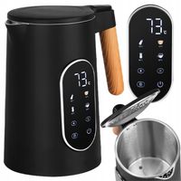 CZAJNIK ELEKTRYCZNY BEZPRZEWODOWY Z REGULACJĄ TEMPERATURY CZARNY 2200W 1,7L