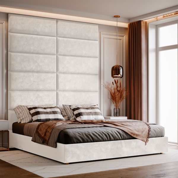 Panel Tapicerowany Ścienny Kremowy 50cm x 15cm zdjęcie 5