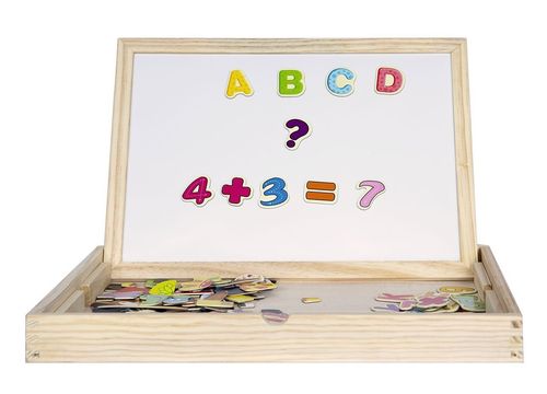 Drewniana wielofunkcyjna tablica edukacyjna 2w1 na Arena.pl