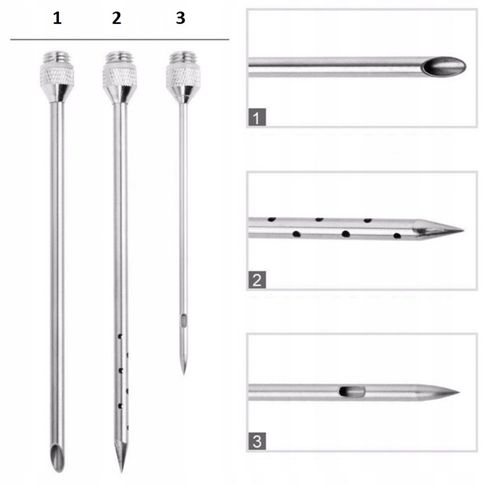 Strzykawka do PEKLOWANIA Natrysku Mięsa MARYNATĄ NASTRZYKIWARKA Stal 3 IGŁY na Arena.pl