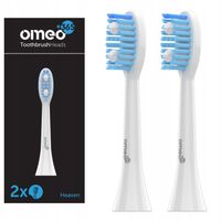 2 Końcówki do Szczoteczki Sonicznej OMEO +365 Classic Białe Duże Główki