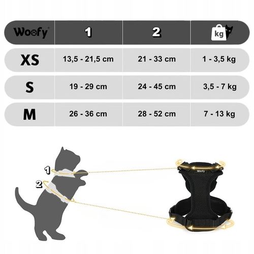 PROFESJONALNE SZELKI BEZUCISKOWE SPACEROWE REGULOWANE DLA KOTA + SMYCZ XS na Arena.pl