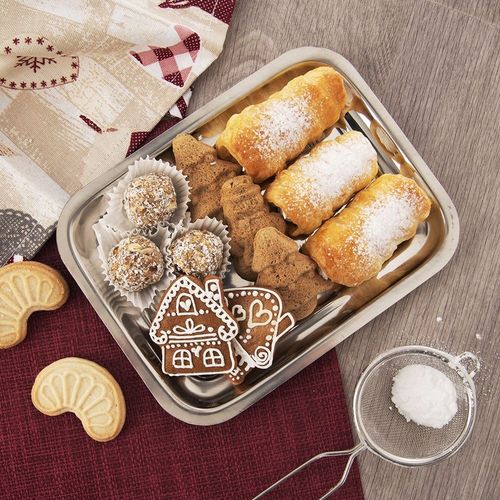 Taca do serwowania stalowa prostokątna 21,5x16,5 cm na Arena.pl