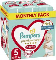 Pieluszki Pampers Pants Premium Care 5, 12-17 kg, 102 szt.