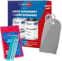 lakier zaprawka + bezbarwny + patyczki zaprawkowe ford moondust silver