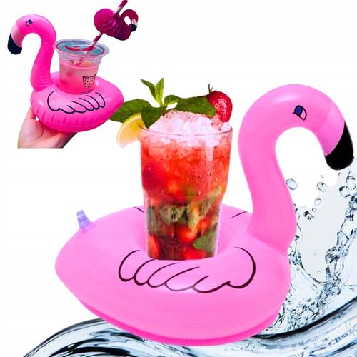 12 x DMUCHANY UCHWYT NA NAPOJE Podstawka Do Drinków FLAMING Podkładka BASEN na Arena.pl