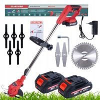 PODKASZARKA AKUMULATOROWA ELEKTRYCZNA KOSA WYKASZARKA DO TRAWY 2xAKU +