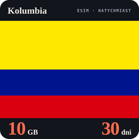 Karta eSIM Internet Kolumbia 10 GB na 30 dni - bez rejestracji