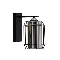 Ścienna lampa sypialniana Jonera kinkiet czarny przydymiony