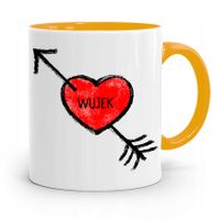 Kubek Żółty Upominek Prezent Na Imieniny Dla Wujka Z Nadrukiem Ze Zdjęciem