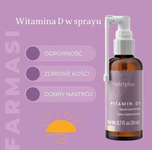 Farmasi - witamina D3 Nutriplus w sprayu o smaku cytrynowym 20ml na Arena.pl