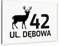 Tabliczka Tablica ADRESOWA biała DIBOND 40x30 numer domu ul. różne wzory