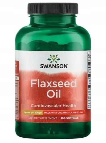 Swanson Olej z Siemienia Lnianego Flaxseed Oil 100 kapsułek Oryginalny na Arena.pl