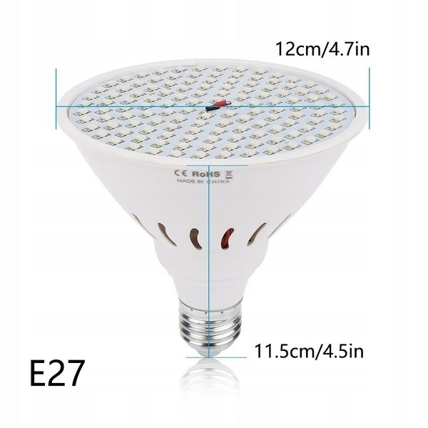 DUŻA ŻARÓWKA LED E27 GROW 126 led 15W DO ROŚLIN zdjęcie 8