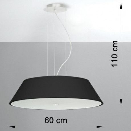 LAMPA wisząca SL.0766 abażurowa OPRAWA zwis okrągły czarny zdjęcie 4