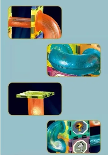 KLOCKI MAGNETYCZNE PANELE 75EL ZESTAW ŚWIECĄCY TOR na Arena.pl