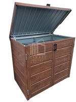 Zabudowa koszy na śmieci obudowa kubłów 140x80x120 cm 2x240L ID503