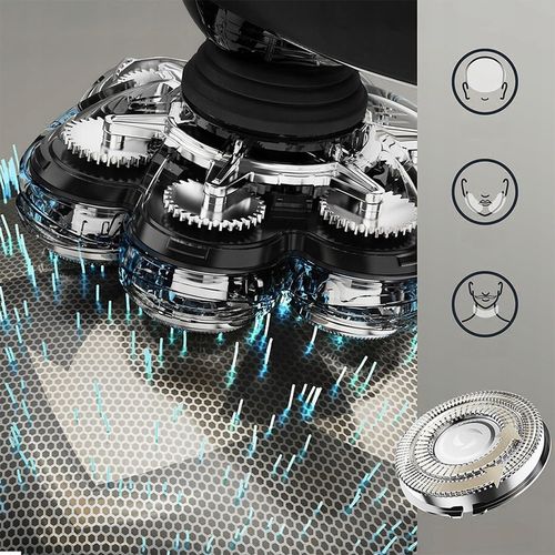 GOLARKA MĘSKA 7 Głowic TRYMER 7D DO GŁOWY BRODY NOSA Tytanowe Ostrza na Arena.pl