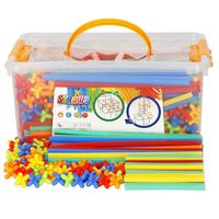 Słomki konstrukcyjne 800 el. kolorowe rurki patyczki zestaw