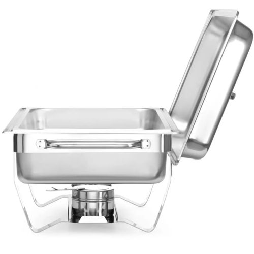 Podgrzewacz do potraw na pastę świeczki stalowy GN 1/1 - DUŻY ZESTAW na Arena.pl