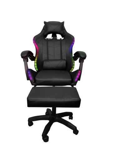 Fotel gamingowy Games czarny LED na Arena.pl