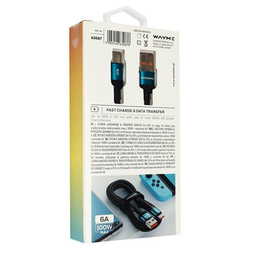 WAYME Kabel do ładowania i synchronizacji, w oplocie z mikrofibry na Arena.pl
