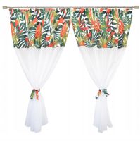 Firana nowoczesna dżungla TROPIKI kwiat 300x160