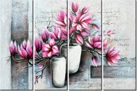 120CM 80 OBRAZ 4 ELEM MAGNOLIE WAZONACH ŚCIENNY