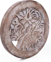 Ręcznie Wykonany Stojak Drewniany na Gorące Naczynia Biały Rustykalny 20cm