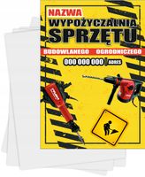 ulotki A6 reklamowe firmowe 100 szt różne wzory WYPOŻYCZALNIA SPRZĘTU