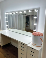 Lustro SILVER III duże 200 x 100 do makijażu, makeupu, wizażu