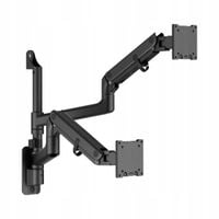 Uchwyt ścienny 2 Monitory 24-57" 54kg VESA 100x100/75x75 gazowy Spacetronik
