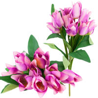 Bukiet Sztucznych Tulipanów Perforowanych X 9 Fioletowy