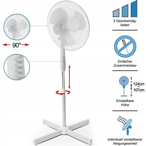Wentylator podłogowy Ito 40CM Ventilator biały na Arena.pl