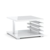 Stolik Kawowy Nosto Mały Nowoczesny Do Sypialni 60cm Lawa Biały Połysk