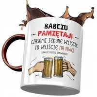 Kubek Bordowy Dla Babci Babuni Na Dzień Babci Z Nadrukiem Ze Zdjęciem