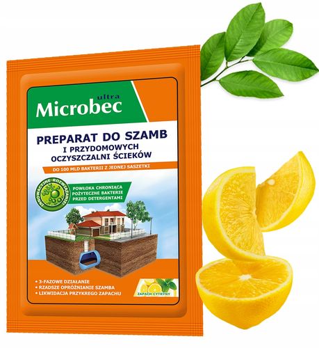 bros - microbec ultra 25g zapach cytryny - preparat do szamb - 18 szt. na Arena.pl