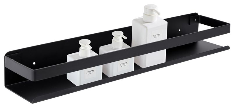 Półka łazienkowa loftowa Megara 40 cm czarna zdjęcie 6