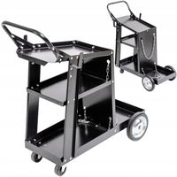 Wózek spawalniczy DEDRA do spawarki Półka na butle Stabilny Mobilny 4 półki