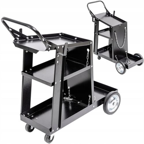 Wózek spawalniczy DEDRA do spawarki Półka na butle Stabilny Mobilny 4 półki na Arena.pl