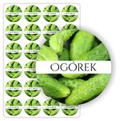 NAKLEJKI etykietki kiszone korniszony OGÓRKI słoiki przetwory 24szt.