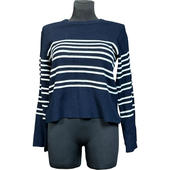 Sweter Damski Ciepły Stylowy Wygodny Granatowy Rozmiar 38 Na Zimę