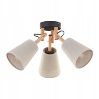 PLAFON LAMPA SUFITOWA TK LIGHTING VAIO 574 CZARNY / DREWNO