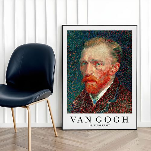 Plakat w ramie van gogh portret 21x30 cm w czarnej ramie na Arena.pl