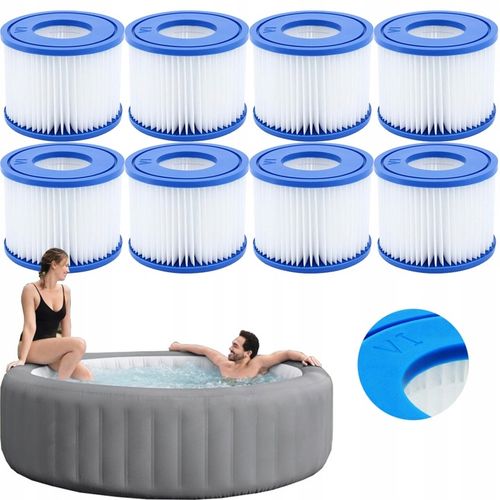 8x Filtr do pompy basenu JACUZZI LAY Z SPA Bestway 60311 typ VI na Arena.pl