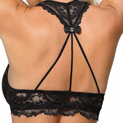 Biustonosz Zapinany z Przodu Push Up Koronkowy Szyty w Polsce Czarny 85C na Arena.pl