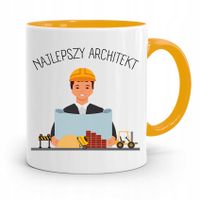 Kubek Żółty Architekta Najlepszy Architekt Prezent Z Nadrukiem Ze Zdjęciem