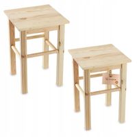 TABORET DREWNIANY KUCHENNY STOŁEK KRZESŁO 43,5cm SOLIDNY SOSNOWY DO