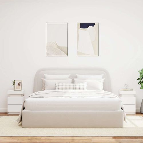 Szafki nocne z oświetleniem LED, 2 szt., białe, 35x39x55 cm na Arena.pl